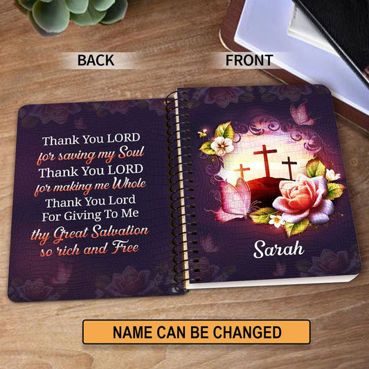 Personalized Spiral Journal Thy Great Salvation So Rich And Free, Religious Gifts For Christian