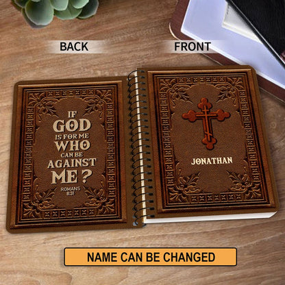 Personalized Spiral Journal Who Can Be Against Us Romans 831 Religious Gifts For Christian People