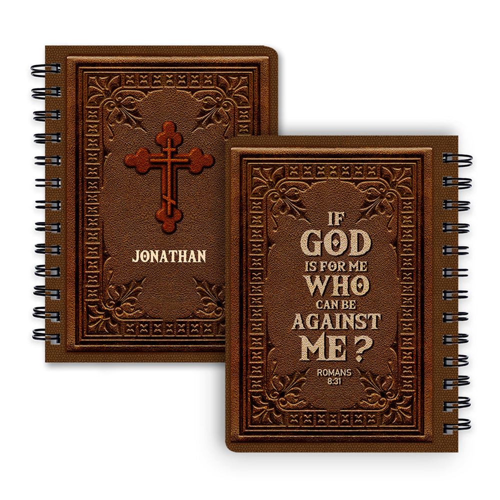 Personalized Spiral Journal Who Can Be Against Us Romans 831 Religious Gifts For Christian People