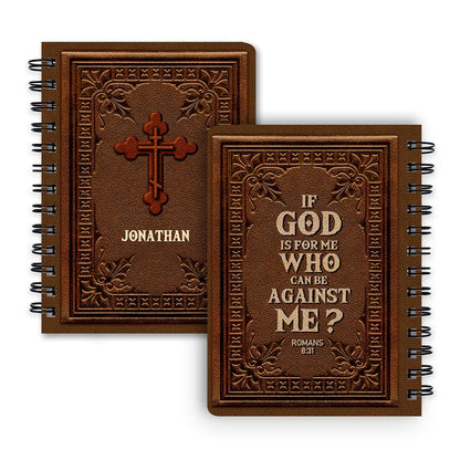 Personalized Spiral Journal Who Can Be Against Us Romans 831 Religious Gifts For Christian People