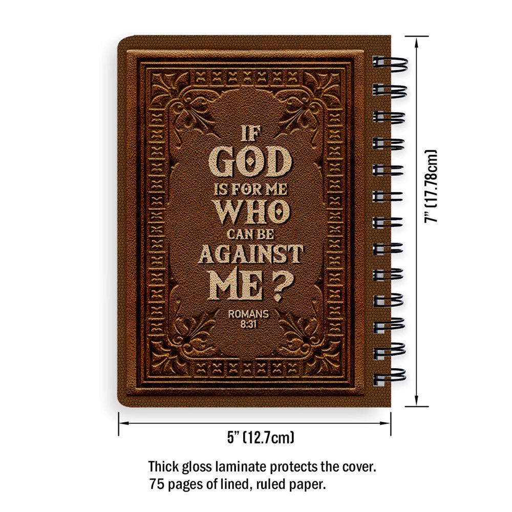 Personalized Spiral Journal Who Can Be Against Us Romans 831 Religious Gifts For Christian People