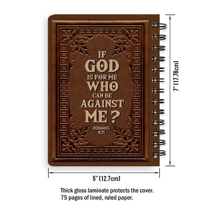 Personalized Spiral Journal Who Can Be Against Us Romans 831 Religious Gifts For Christian People