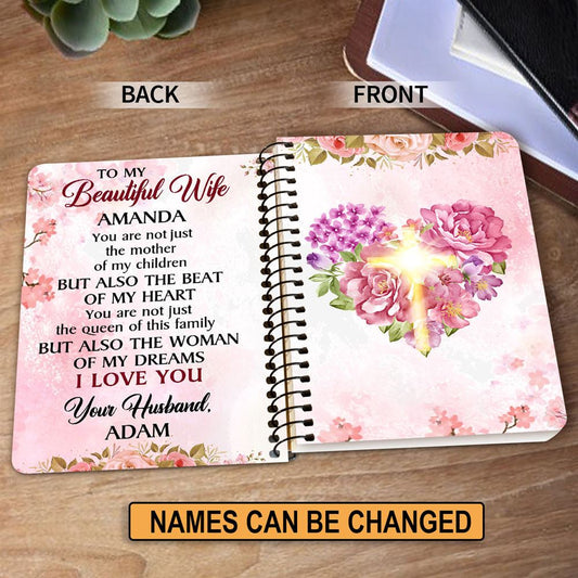 Personalized Spiral Journal You Are The Beat Of My Heart, Inspiration Gifts For Christian People