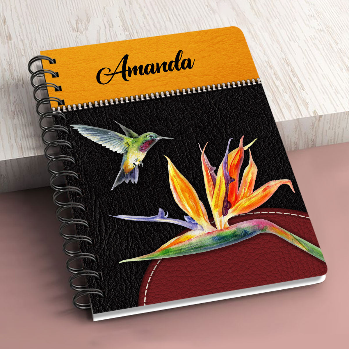 Personalized Spiral Journal You Shall Be A Crown Of Beauty In The Hand Of The Lord, Christian Art Gifts Journal