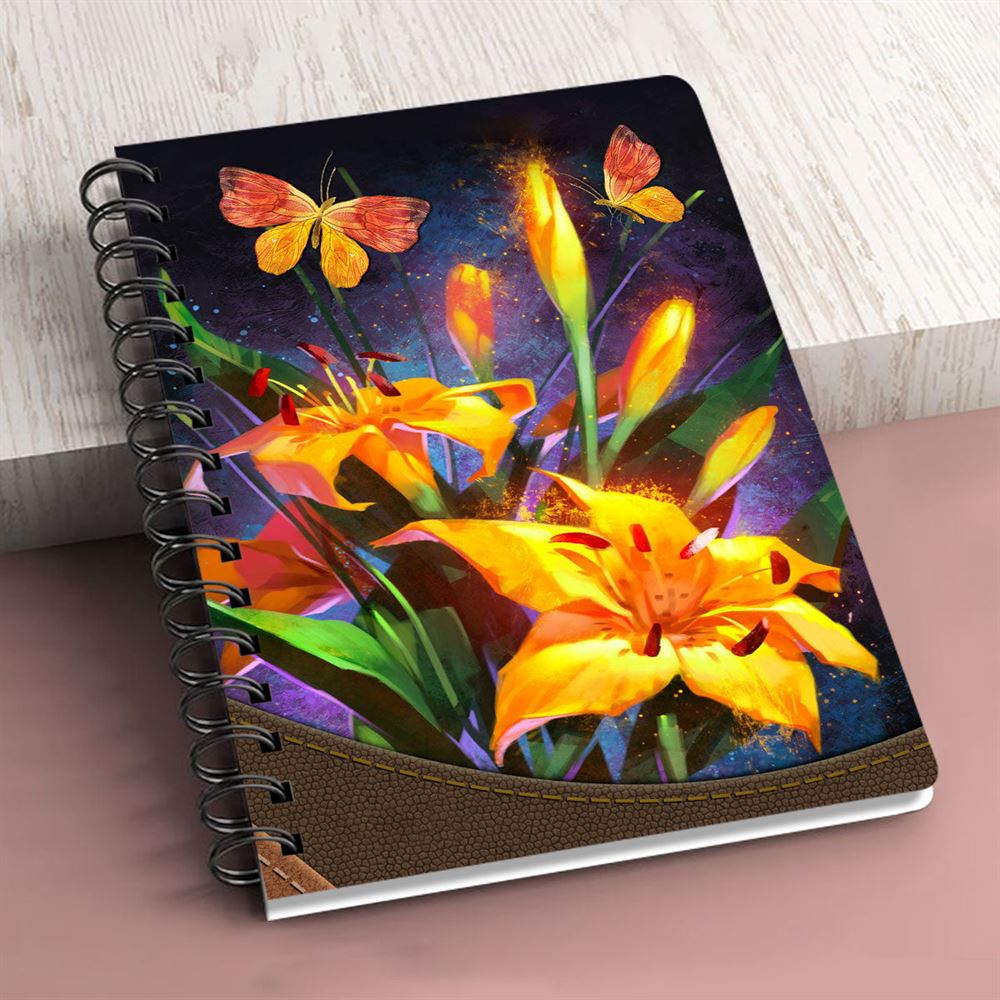 Personalized Spiral Notebook Because He Lives I Can Face Tomorrow, Christian Spiral Notebooks