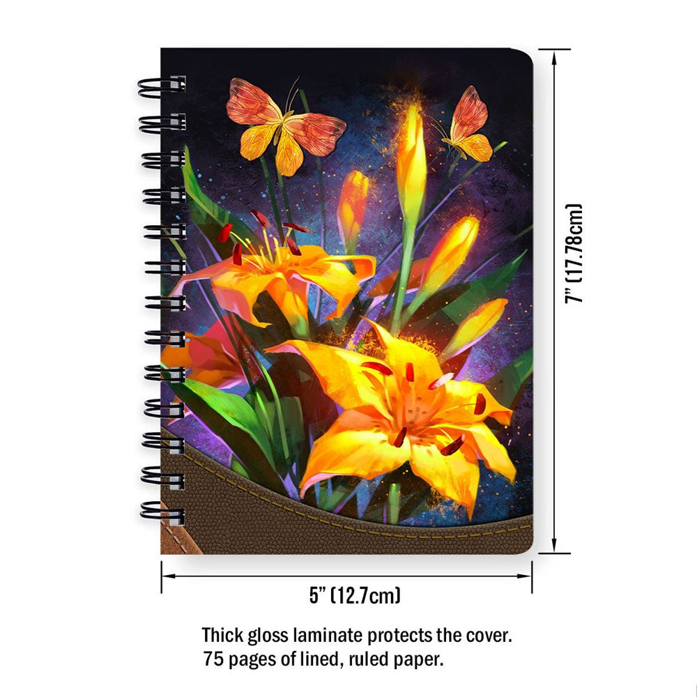 Personalized Spiral Notebook Because He Lives I Can Face Tomorrow, Christian Spiral Notebooks