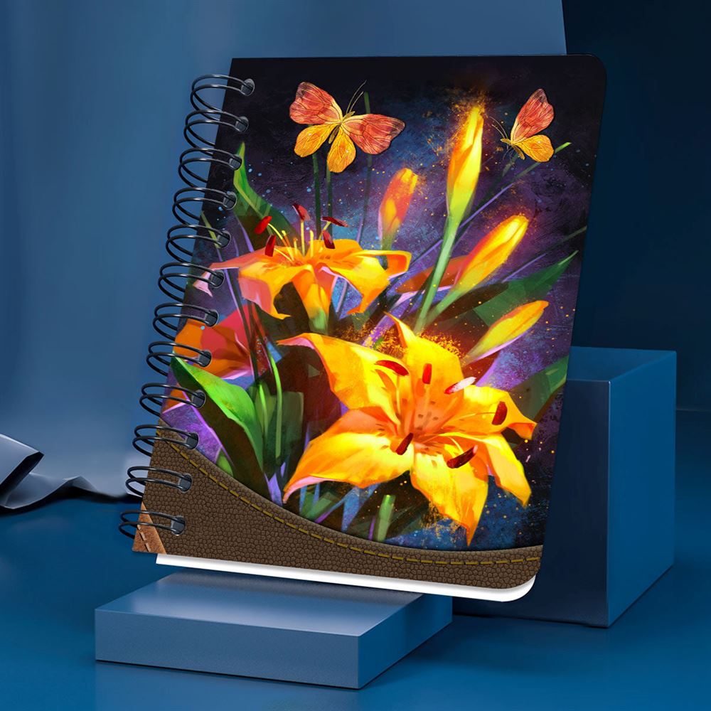 Personalized Spiral Notebook Because He Lives I Can Face Tomorrow, Christian Spiral Notebooks