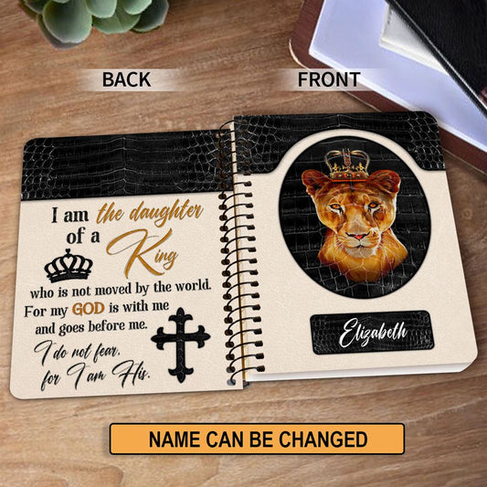 Personalized Spiral Notebook I Do Not Fear For I Am His Cross, Religious Spiral Notebooks