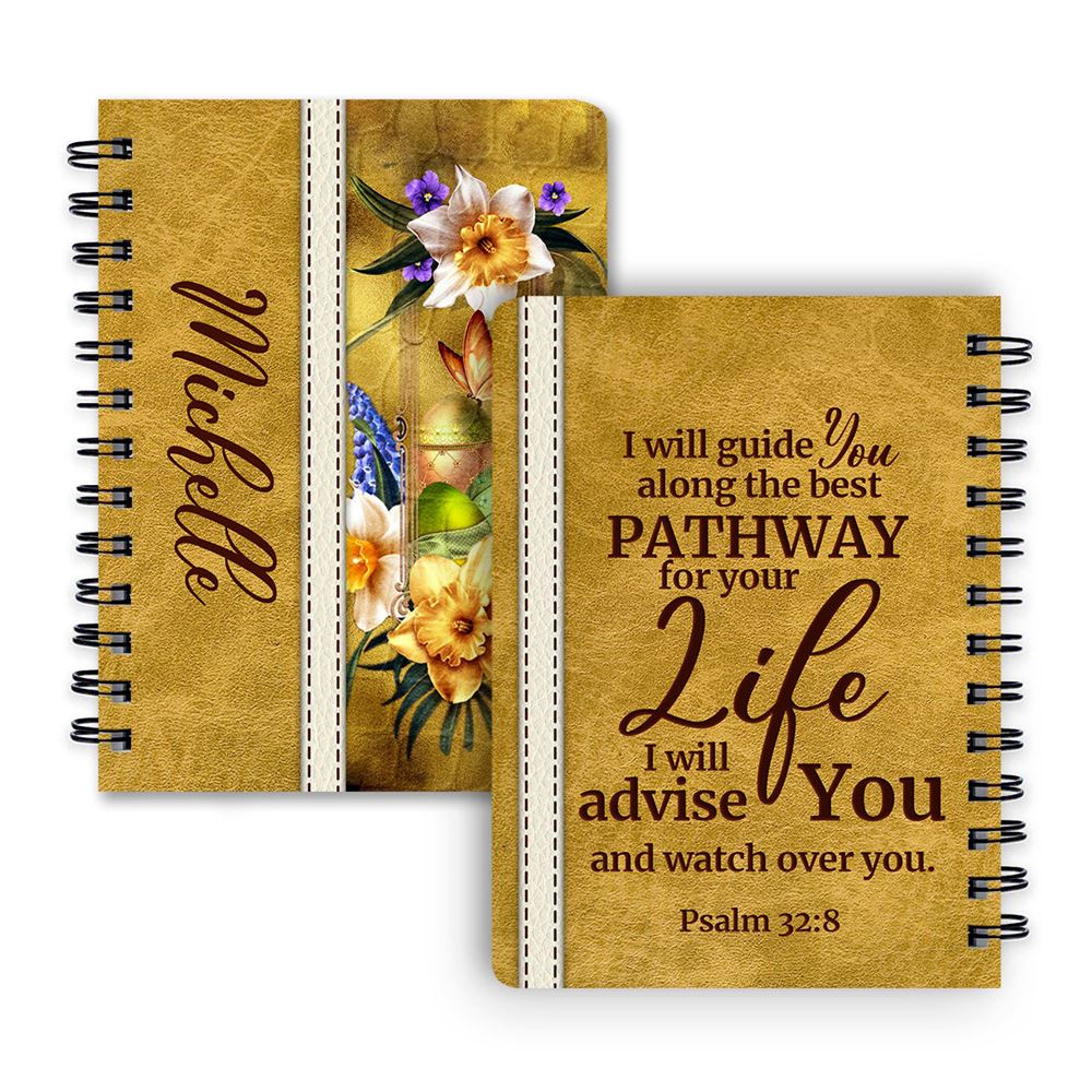 Personalized Spiral Notebook I Will Advise You And Watch Over You, Religious Spiral Notebooks