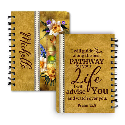 Personalized Spiral Notebook I Will Advise You And Watch Over You, Religious Spiral Notebooks