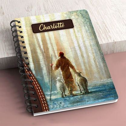 Personalized Spiral Notebook It Is God Who Arms Me With Strength, Religious Spiral Notebooks