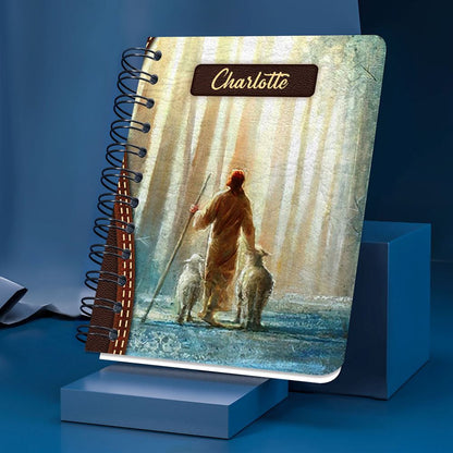 Personalized Spiral Notebook It Is God Who Arms Me With Strength, Religious Spiral Notebooks