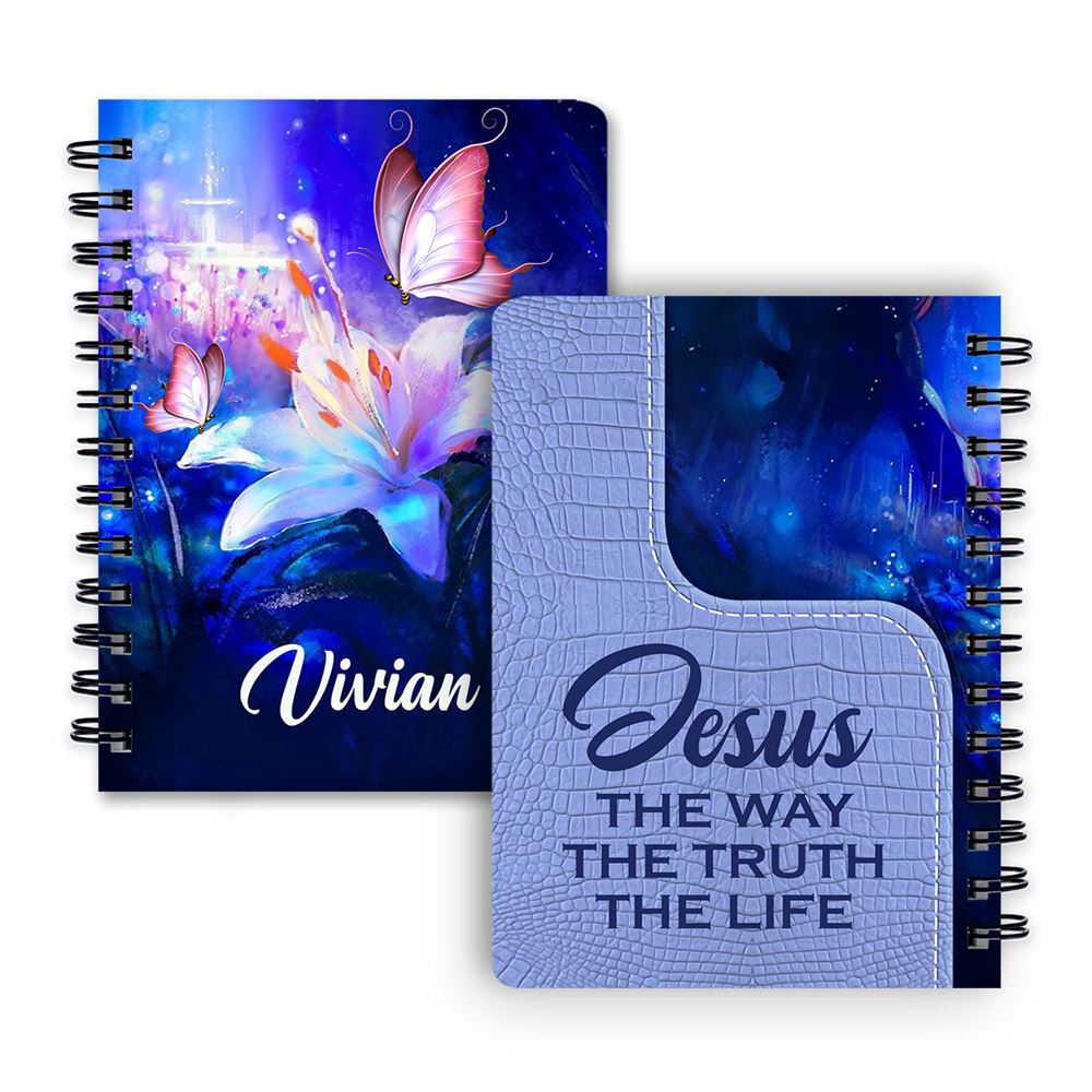Personalized Spiral Notebook Jesus The Way The Truth The Life, Religious Spiral Notebooks