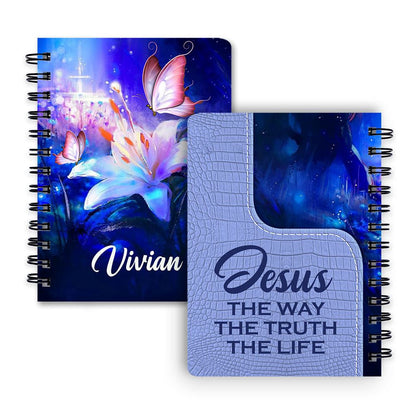 Personalized Spiral Notebook Jesus The Way The Truth The Life, Religious Spiral Notebooks