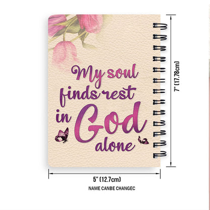 Personalized Spiral Notebook Scripture Gifts For Christian Friends Tulip And Butterfly, Religious Spiral Notebooks