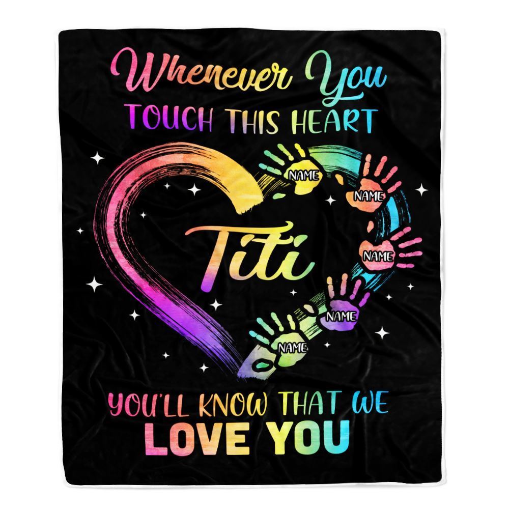 Personalized Titi Blanket From Niece Nephew We Love You Kids, Mother's Day Blanket, Mothers Day Birthday Gifts For Mom