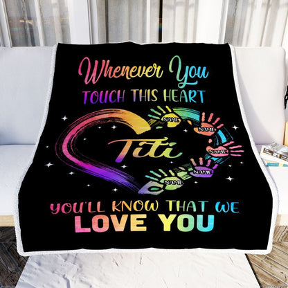 Personalized Titi Blanket From Niece Nephew We Love You Kids, Mother's Day Blanket, Mothers Day Birthday Gifts For Mom