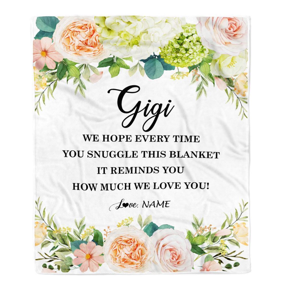 Personalized To My Gigi Blanket From Grandkids How Much We Love You Flower Blanket, Mother's Day Blanket, Presents For Her