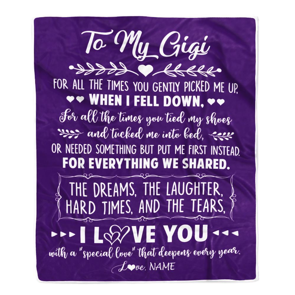 Personalized To My Gigi Blanket From Grandkids I Love You With A Special Love Blanket, Mother's Day Blanket, Presents For Her