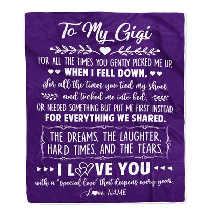 Personalized To My Gigi Blanket From Grandkids I Love You With A Special Love Blanket, Mother's Day Blanket, Presents For Her