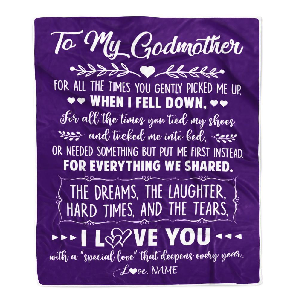 Personalized To My Godmother Blanket From Goddaughter I Love You With A Special Love Blanket, Mother's Day Blanket, Presents For Her