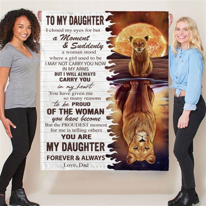Personalized To My Granddaughter Grandpa Love You Lion Gift Ideas Blanket, Mother's Day Blanket, Gift For Her