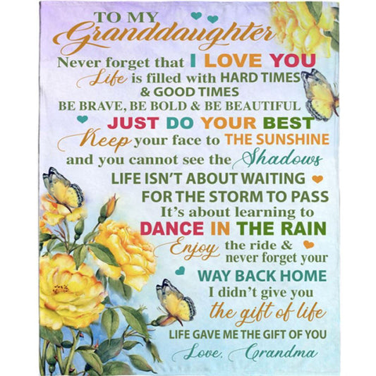 Personalized To My Granddaughter I Love You Gift Ideas From Grandma Blanket, Mother's Day Blanket, Gift For Her