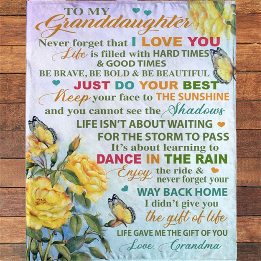 Personalized To My Granddaughter I Love You Gift Ideas From Grandma Blanket, Mother's Day Blanket, Gift For Her