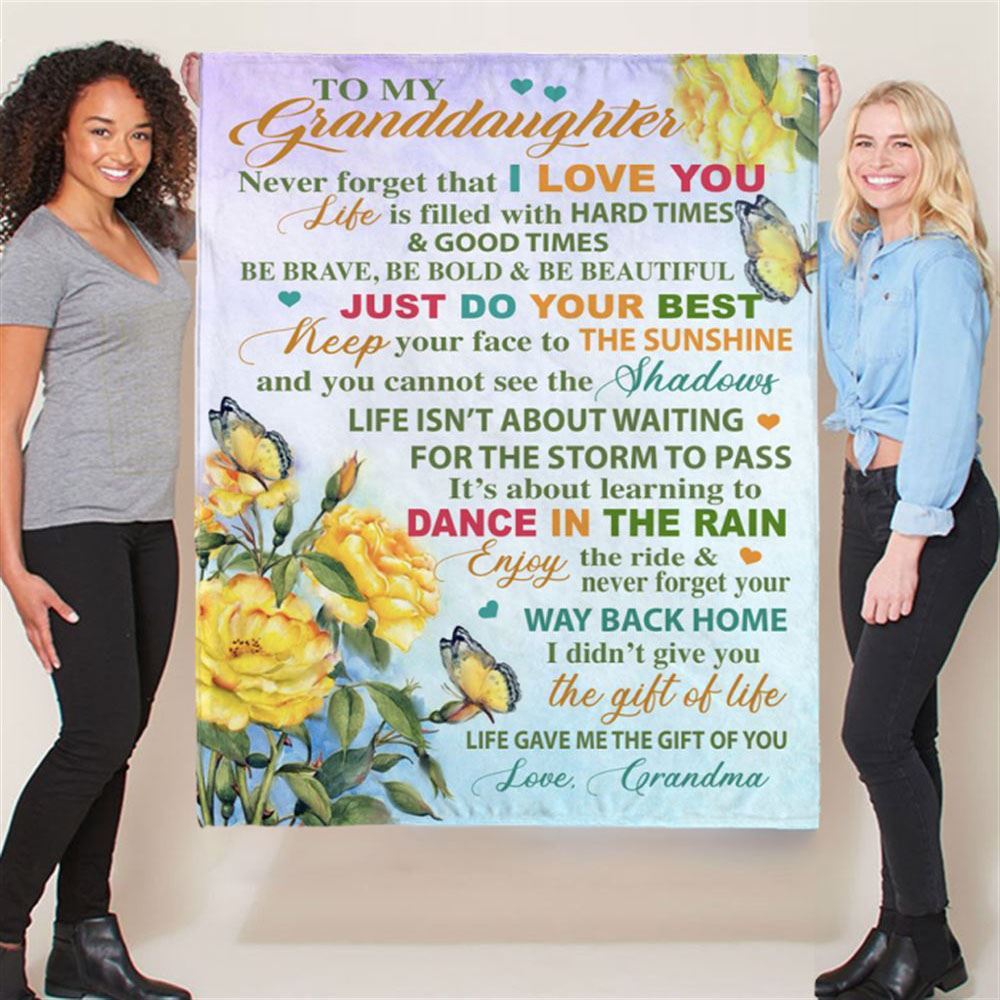 Personalized To My Granddaughter I Love You Gift Ideas From Grandma Blanket, Mother's Day Blanket, Gift For Her