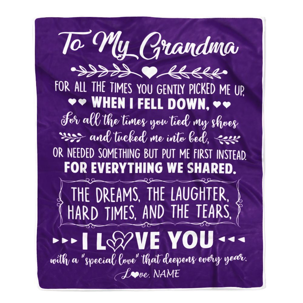 Personalized To My Grandma Blanket From Grandkids I Love You With A Special Love Blanket, Mother's Day Blanket, Presents For Her