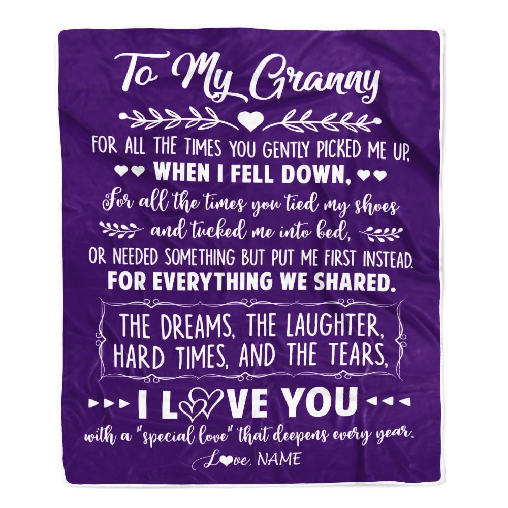 Personalized To My Granny Blanket From Grandkids I Love You With A Special Love Blanket, Mother's Day Blanket, Presents For Her