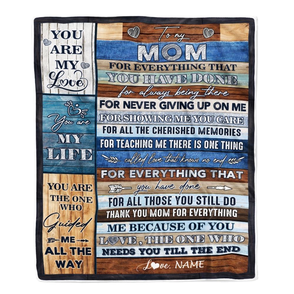 Personalized To My Mom Blanket From Daughter Son Child You Are My Life Travel For Mom Blanket, Mother's Day Blanket, Presents For Her