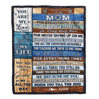 Personalized To My Mom Blanket From Daughter Son Child You Are My Life Travel For Mom Blanket, Mother's Day Blanket, Presents For Her