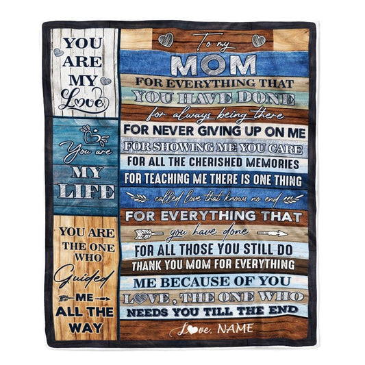 Personalized To My Mom Blanket From Daughter Son Child You Are My Life Travel For Mom Blanket, Mother's Day Blanket, Presents For Her