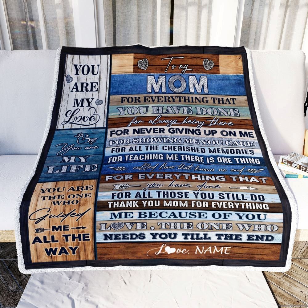 Personalized To My Mom Blanket From Daughter Son Child You Are My Life Travel For Mom Blanket, Mother's Day Blanket, Presents For Her