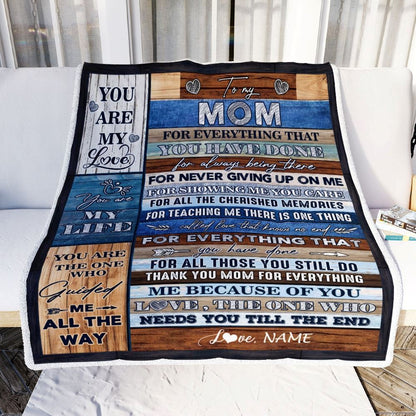 Personalized To My Mom Blanket From Daughter Son Child You Are My Life Travel For Mom Blanket, Mother's Day Blanket, Presents For Her