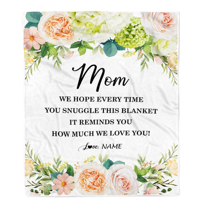 Personalized To My Mom Blanket From Daughter Son How Much We Love You Flower Blanket, Mother's Day Blanket, Presents For Her