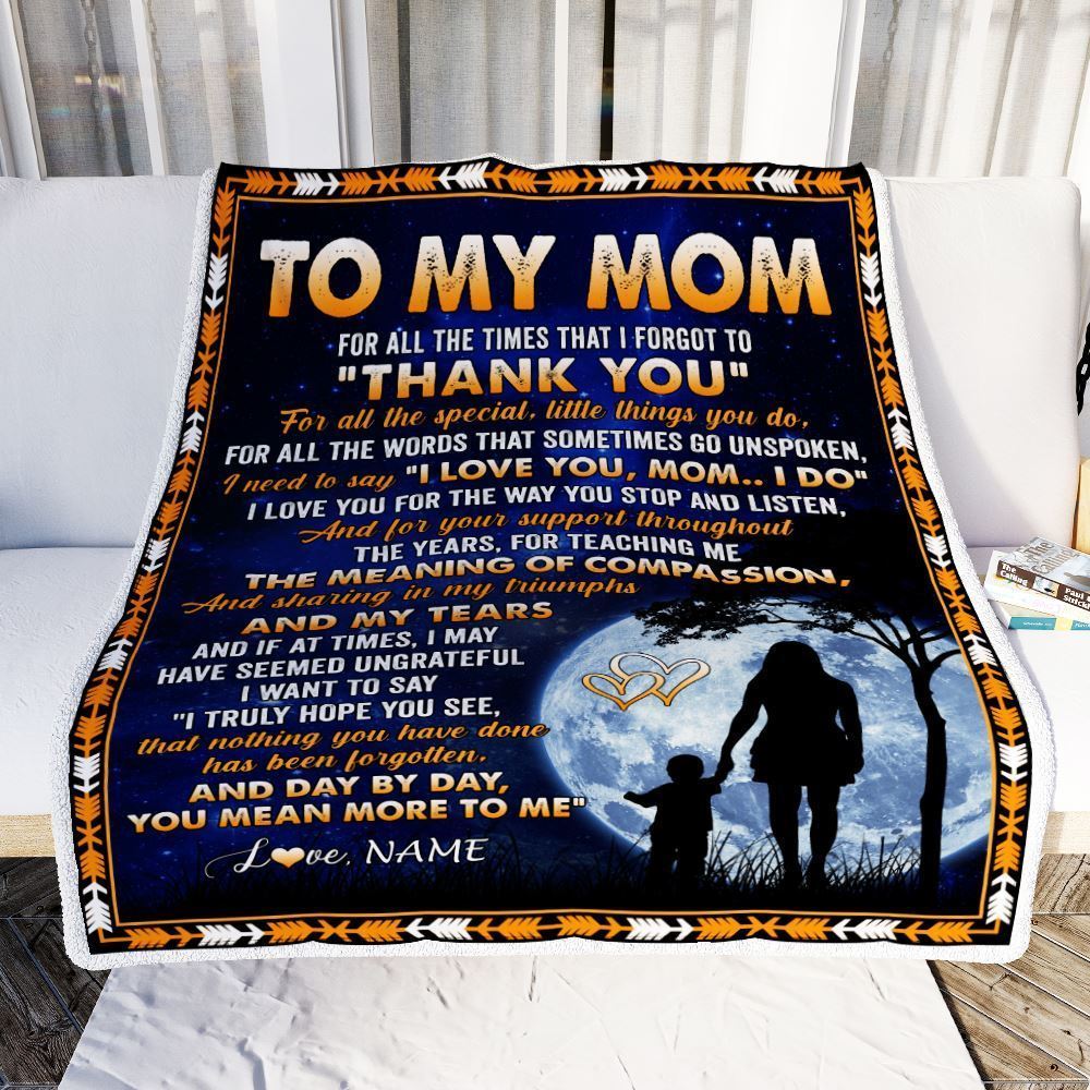 Personalized To My Mom Blanket From Daughter Son Thank You Grateful Love Blanket, Mother's Day Blanket, Presents For Her