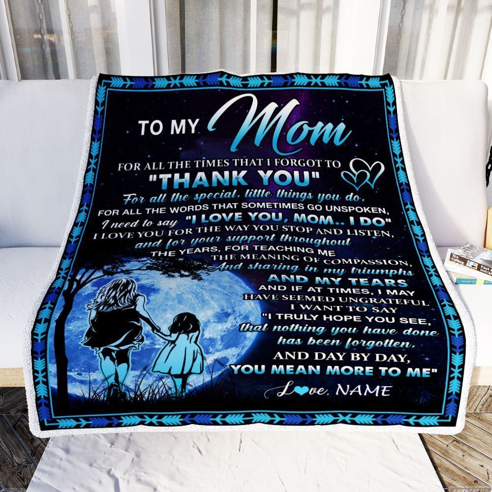 Personalized To My Mom Blanket From Daughter Thank You Day By Day Blanket, Mother's Day Blanket, Presents For Her