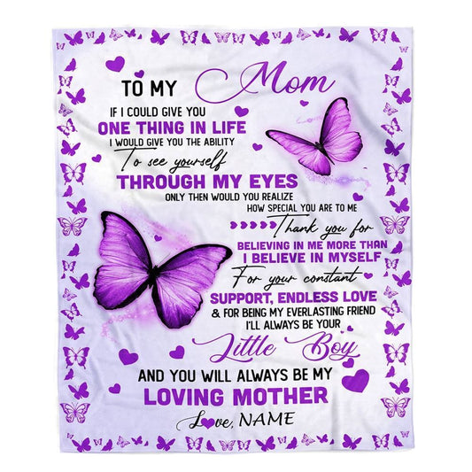 Personalized To My Mom Blanket From Son I'll Always be Your Little Boy Loving Blanket, Mother's Day Blanket, Presents For Her