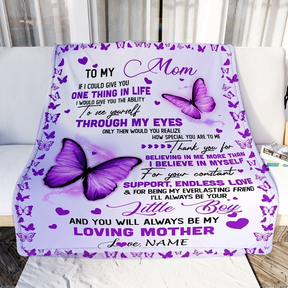 Personalized To My Mom Blanket From Son I'll Always be Your Little Boy Loving Blanket, Mother's Day Blanket, Presents For Her