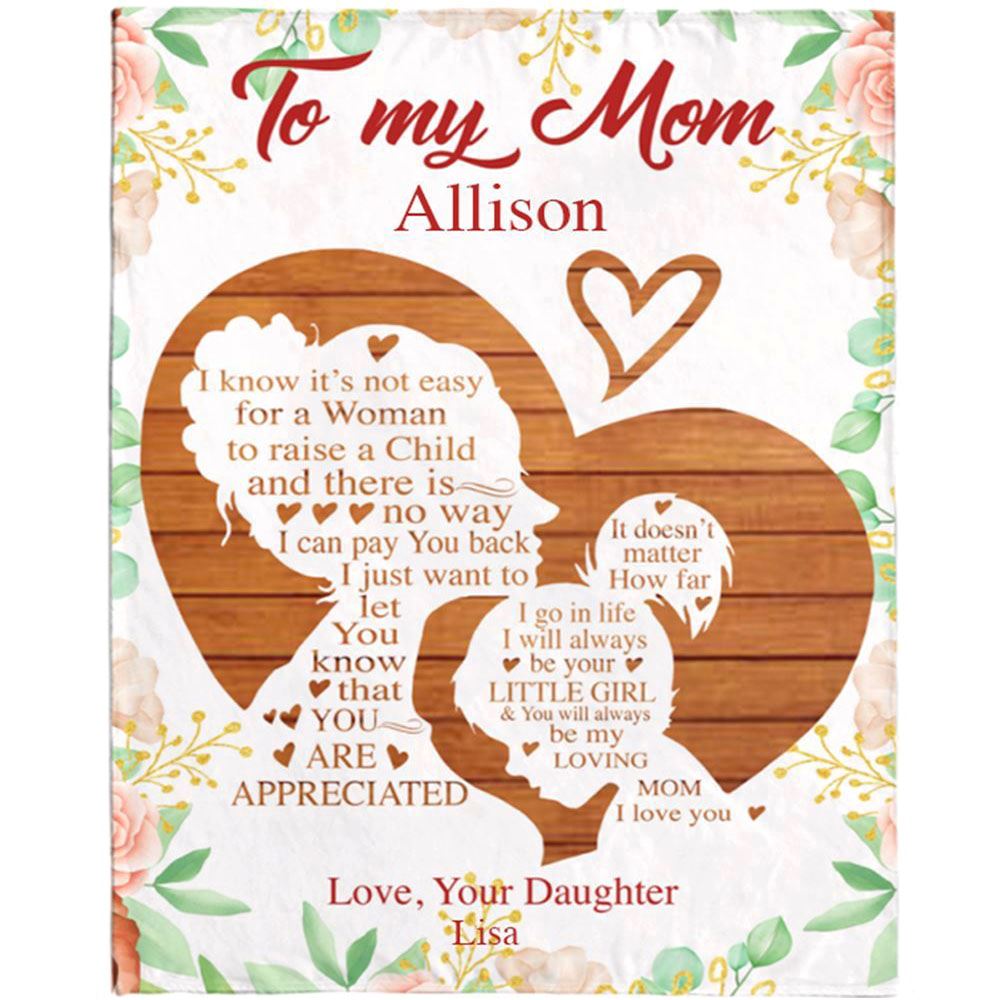 Personalized To My Mom From Daughter Mothers Day Gift Ideas Love Mom Blanket, Home Decor