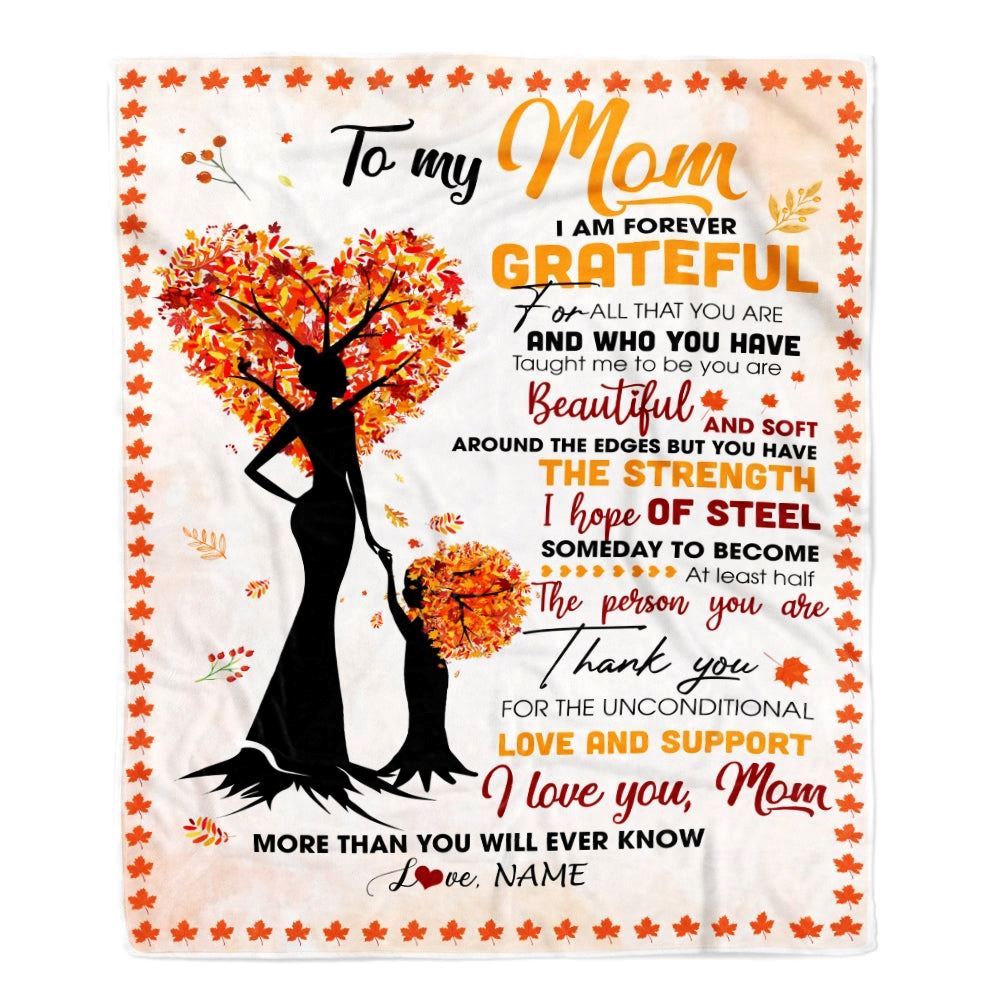 Personalized To My Mom Mommy From Daughter Son Kids Heart Tree I Love You More Than Will Ever Know Blanket, Mother's Day Blanket, Presents For Her