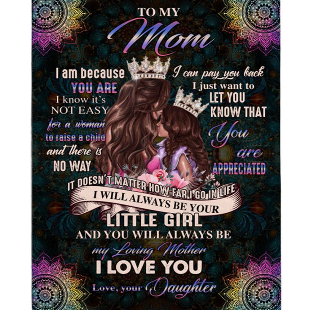 Personalized To My Mom No Way I Can Pay You Back Love Loving Mother Gift From Daughter Mandala Blanket, Home Decor