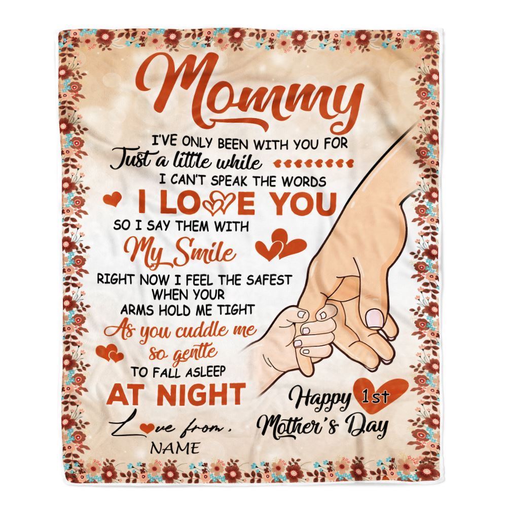 Personalized To My Mommy Blanket First Time Mom Baby Hands You Are Doing A Great Job Happy Blanket, Mother's Day Blanket, Presents For Her