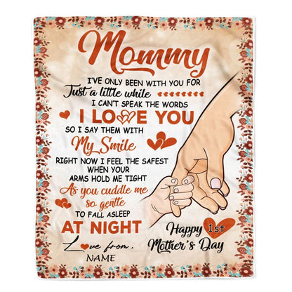 Personalized To My Mommy Blanket First Time Mom Baby Hands You Are Doing A Great Job Happy Blanket, Mother's Day Blanket, Presents For Her