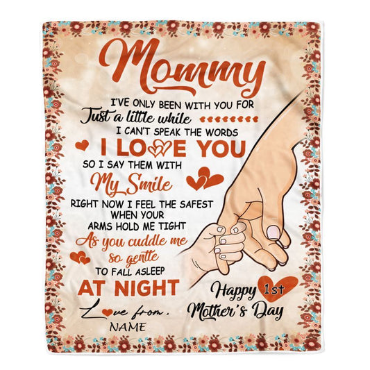 Personalized To My Mommy Blanket First Time Mom Baby Hands You Are Doing A Great Job Happy Blanket, Mother's Day Blanket, Presents For Her