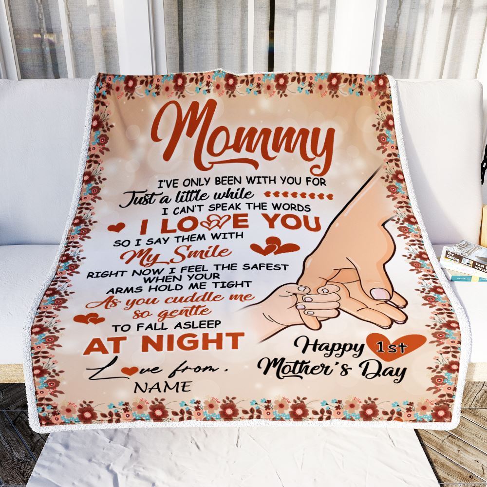 Personalized To My Mommy Blanket First Time Mom Baby Hands You Are Doing A Great Job Happy Blanket, Mother's Day Blanket, Presents For Her