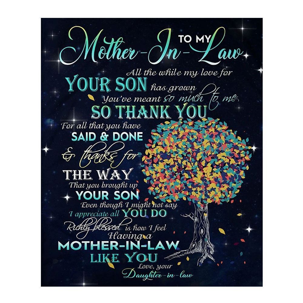 Personalized To My Mother-In-Law Blanket Thank You For All That You Have Said & Done Blanket, Mother's Day Blanket, Birthday Gift