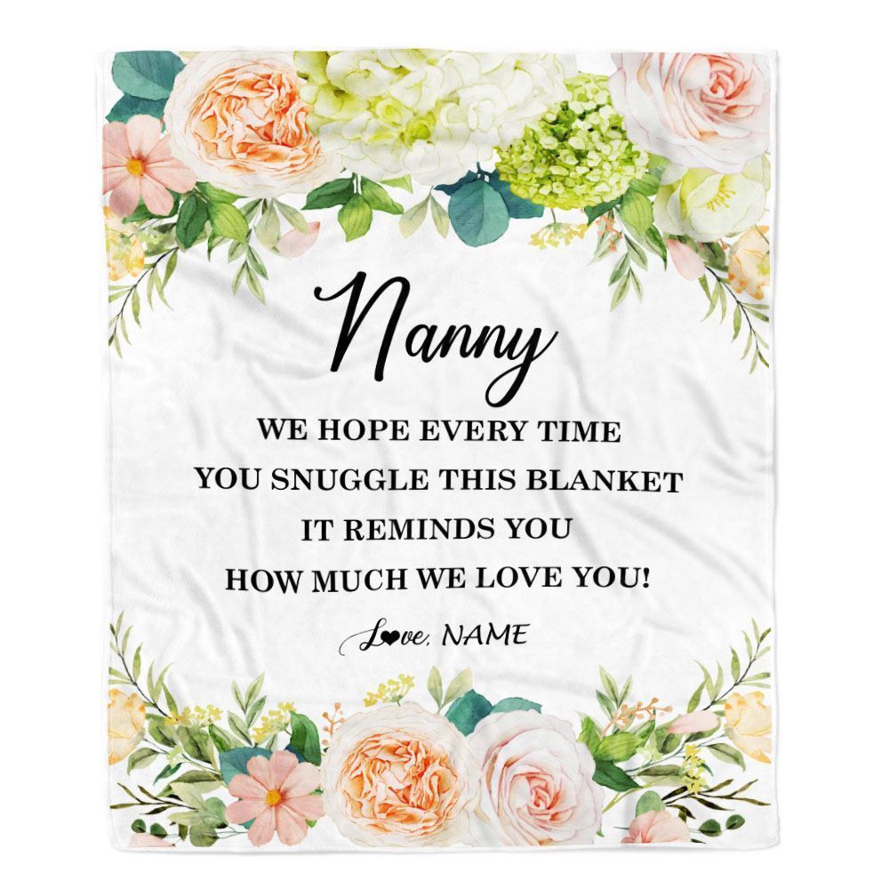 Personalized To My Nanny Blanket From Kids How Much We Love You Blanket, Mother's Day Blanket, Presents For Her